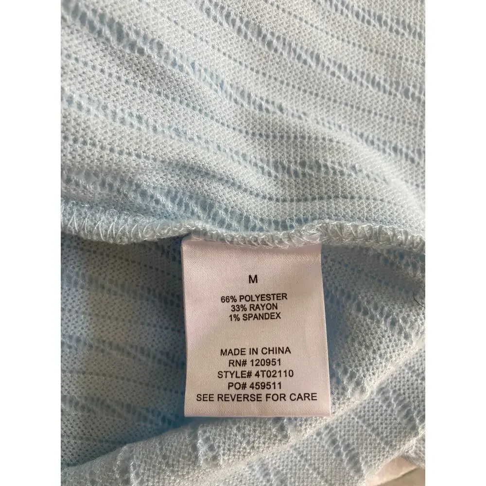 NWT Baby Blue Ribbed Cropped Cover Up/Bolero /Sweater Size M (Juniors) - Picture 7 of 8